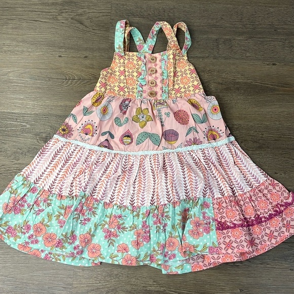 Matilda Jane Floral Step Right Up Ellie Dress Girls Happy And Free Size 6